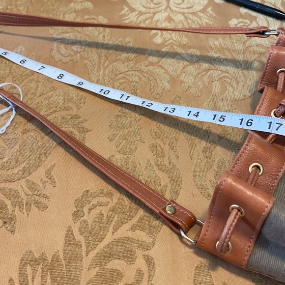 Leather and cotton bag - Picture 14 of 15